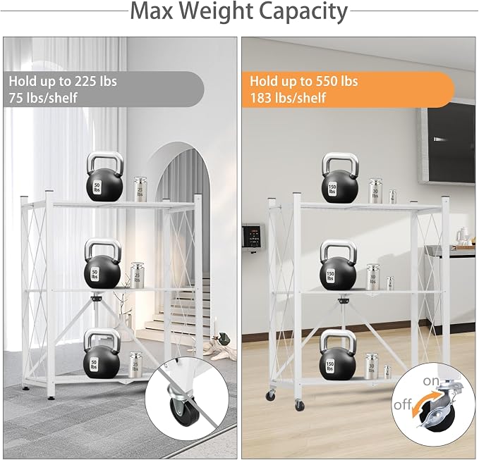 3 Tier Foldable Storage Shelf - Image 5