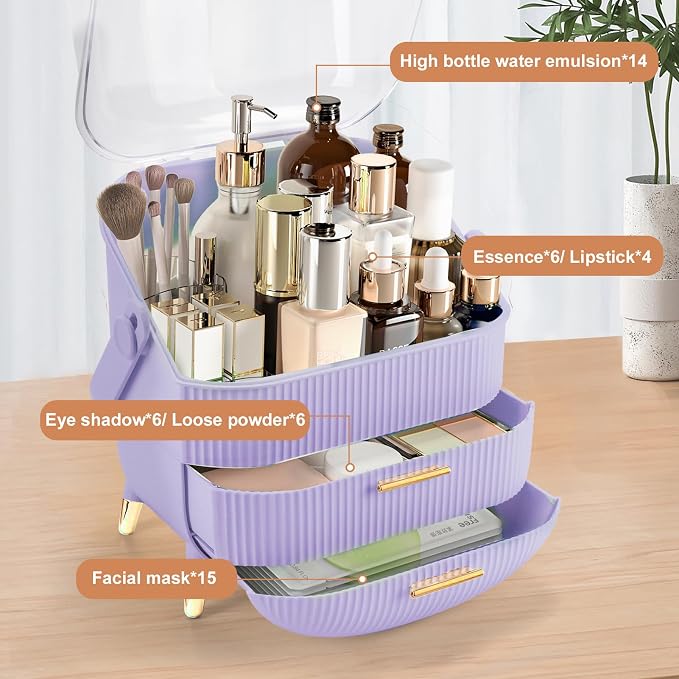 Makeup Organizer for Vanity, Make up Organizers and Storage, Cosmetics Skincare - Image 4