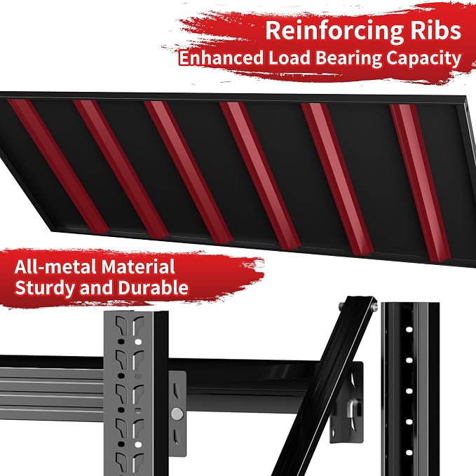 4000LBS Garage Shelving 48" W Garage Shelving Heavy Duty 4-Tier Metal Storage - Image 6