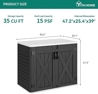 YITAHOME Outdoor Horizontal Storage Shed - Image 6