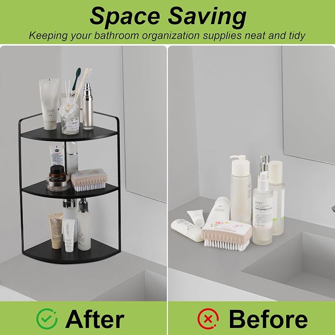 3 Tier Corner Bathroom Counter Organizer, Countertop Organizer, Vanity - Image 6