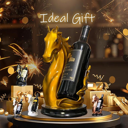 Wine Bottle Holder Wine Racks Tabletop Horse Statue as Home Kitchen Wine Cellar - Image 5