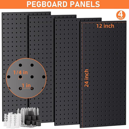 INCLY 48x24 Inch Metal Peg Board Kit - Image 2