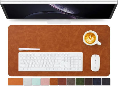 Distressed Leather Desk Mat by HOMIEAZICOZI