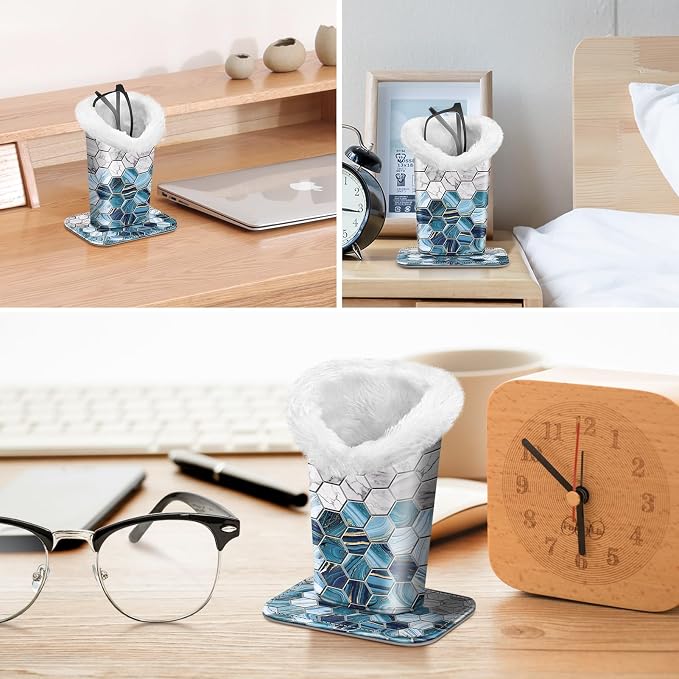 Fintie Plush Lined Eyeglasses Holder, Glasses Stand Case, Anti-scratch Glasses - Image 4