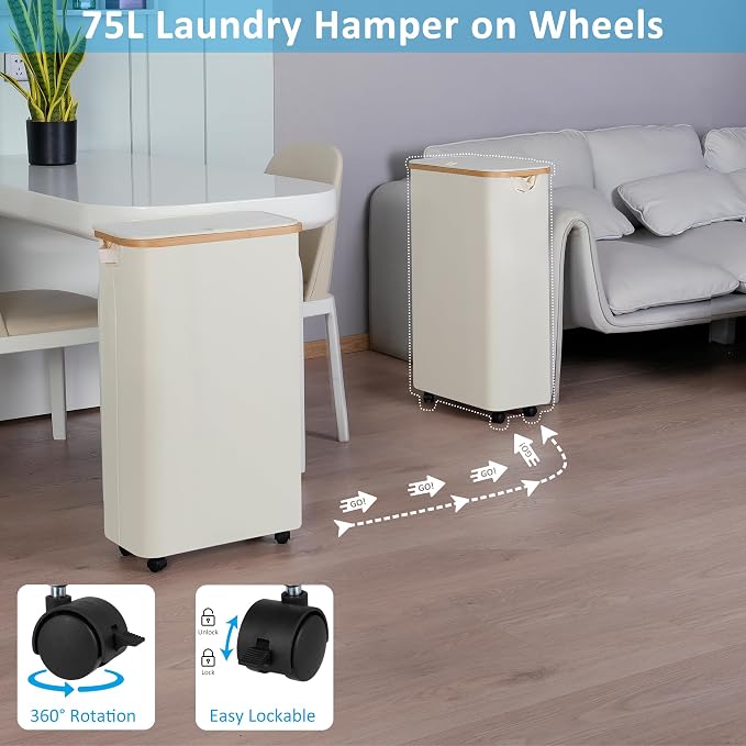 efluky Slim Laundry Hamper - Image 2