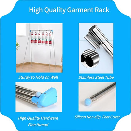 Lmaray Portable Travel Garment Rack, Compact Stainless Steel Foldable Mini - Image 6