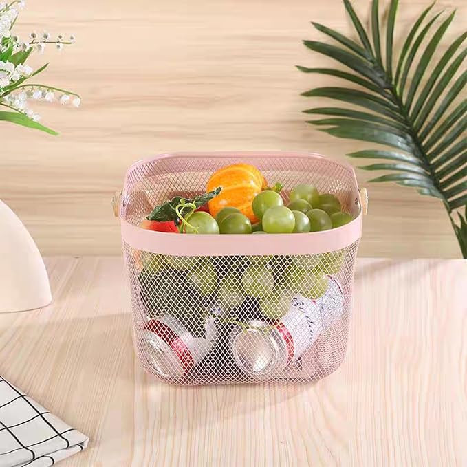 AJIODA Metal Mesh Wire Basket, Small Steel Basket - Image 4