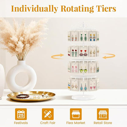 EsLuker.ly Earring Holder Organizer Rotating Display Tree Stand, Adjustable - Image 5