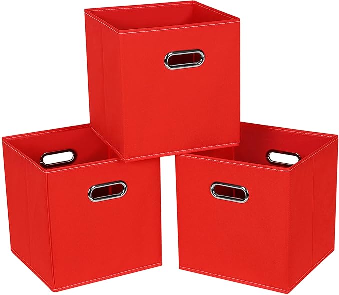 Fabric Cloth Storage Bins, Fabric Cube Bins Organizer by SEVENDOME