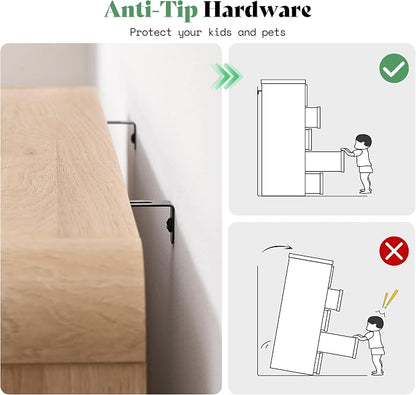 AMERLIFE 6 Drawer Dresser for Bedroom, Anti-Tip Kit, Wood Cabinet Organizer for - Image 7