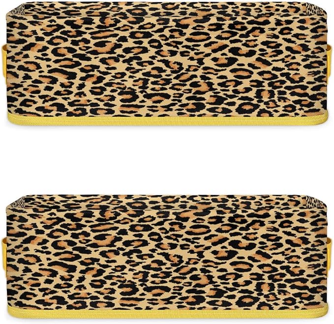 Leopard Skin Animals Bathroom Storage Basket, Foldable - Image 8