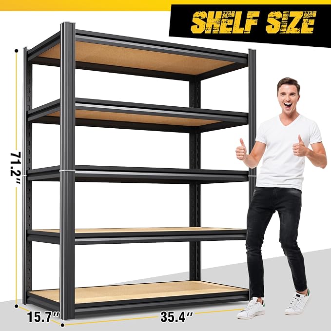 4-Pack Heavy Duty Garage Shelving - Image 2