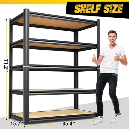 4-Pack Heavy Duty Garage Shelving - Image 2