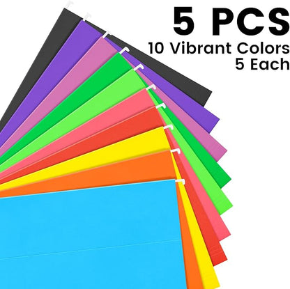50-Pack Assorted Hanging File Folders, Letter Size - Image 2