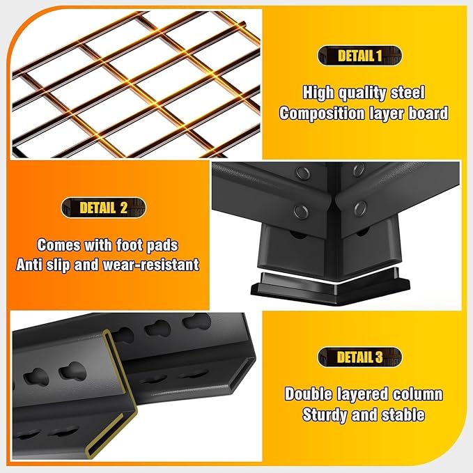 2Pack 72" H X 36" W X 16" D Heavy Duty Garage Shelving Unit 5 Tier 3500 LBS - Image 5