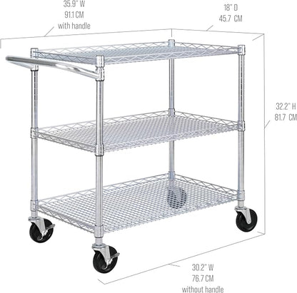 Seville Classics UltraDurable NSF Commercial Heavy Duty Metal Rolling Utility - Image 5