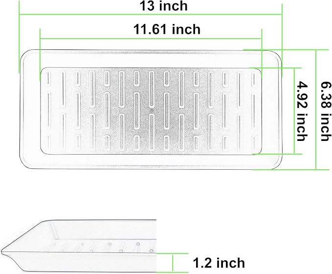 Plant Saucer Tray 6.5 x 13 Inch, Heavy Sturdy Long Narrow Plastic Plant - Image 2