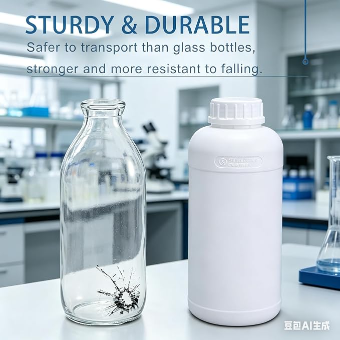 2 Pack 16 oz Fluorinated HDPE Chemical Storage Bottles - Image 5