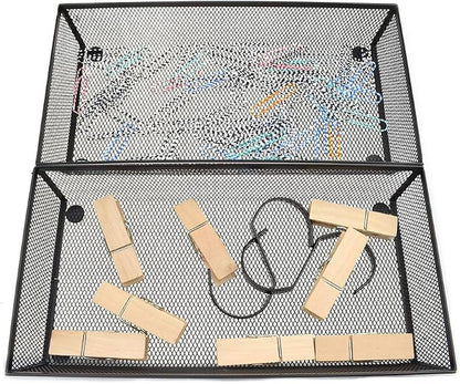 HAHIYO Stackable Mesh Tray Cup 12 x 6 x 2 inches Sturdy Container - Image 5