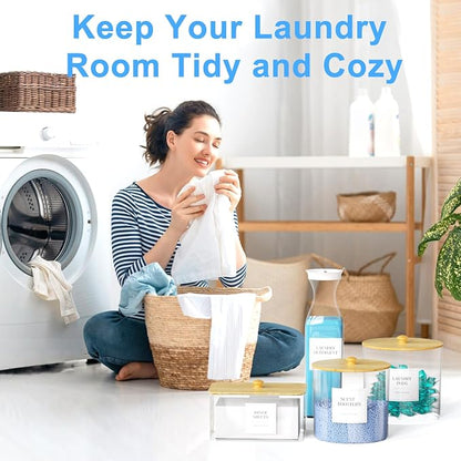 3+1 Pack Laundry Pods Containers & Dryer Sheet Holder & Laundry Detergent - Image 7