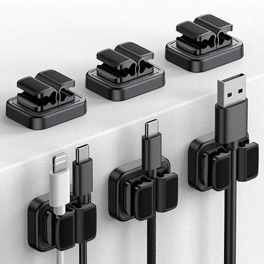 3-in-1 Cord Spring Clip Holder by Lamicall