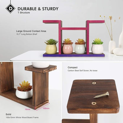 Wood Desktop Plant Stand Indoor - Image 5