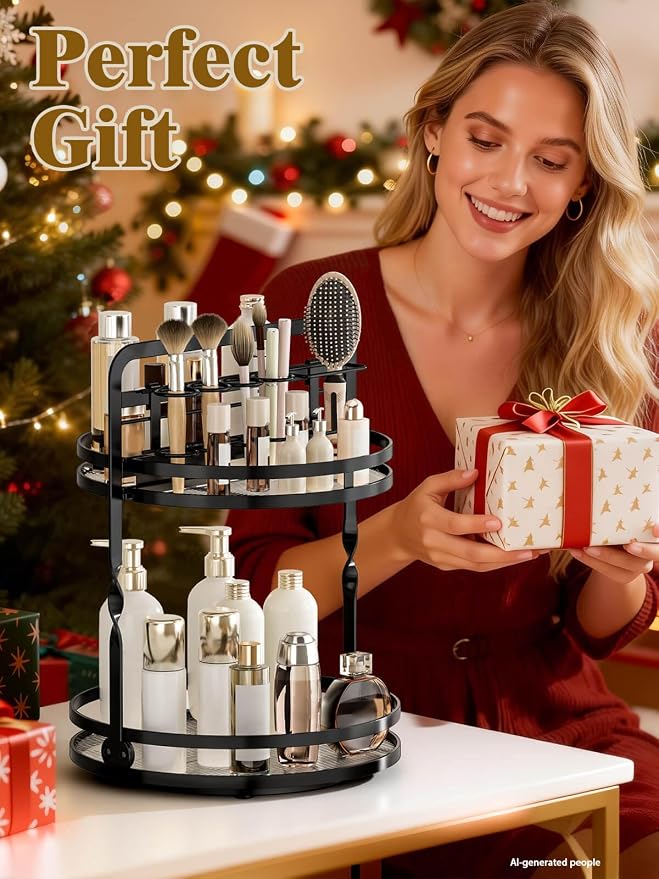 Rotating Makeup Vanity Organizer, 360 Spinning Perfume Organizer - Image 7