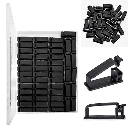50Pcs Self Adhesive Cable Management Clips, Cable Organizers Wire Clips Cord - Image 5