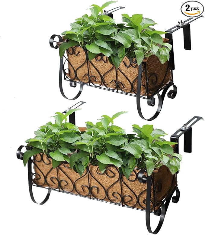 MorTime Iron Hanging Flower Rack Basket Shelf by MorTime