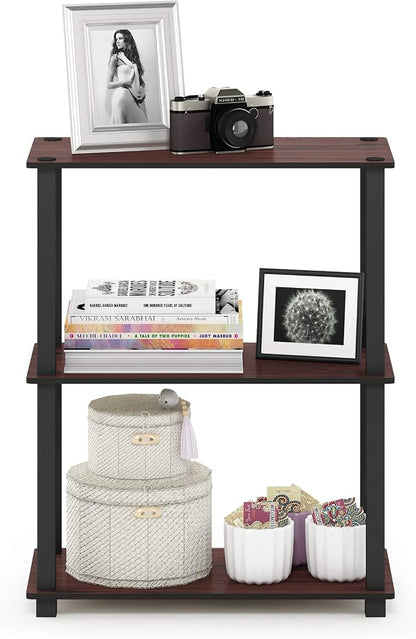 Furinno TURN-S-TUBE Storage Shelves, 3-Tier Book Shelf, Corner Shelf, Toolless - Image 4