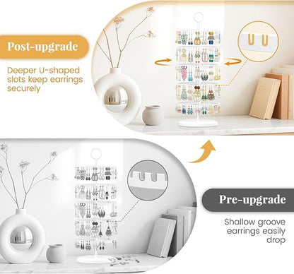 EsLuker.ly Earring Holder Organizer Rotating Stud Display Tree Rack, 5 Tier | - Image 3