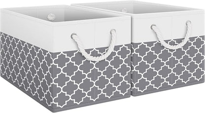 Storage Bins 2-Pack, Foldable Storage Baskets by Fabtotes