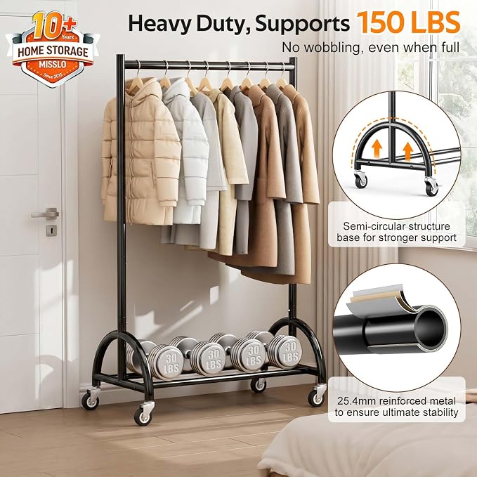MISSLO Heavy Duty Clothing Rack - Image 2