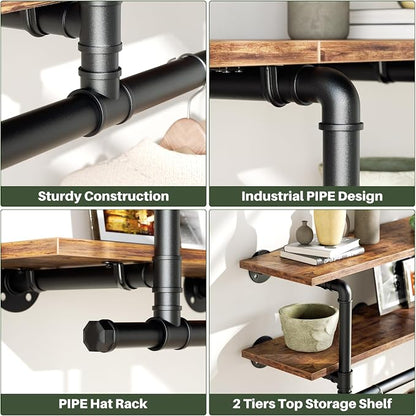 Aheaplus Industrial Pipe Clothes Rack - Image 3