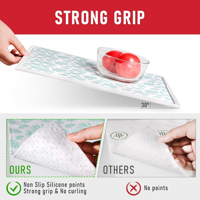 Cooyes Absorbent Refrigerator Liners, Non Slip Shelf Liner - Image 3