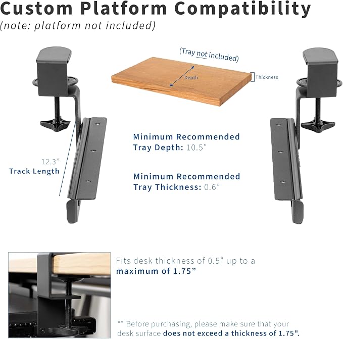 VIVO Clamp and 12 inch Rail Set - Image 3