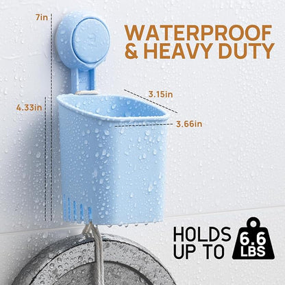 LEVERLOC Powerful Suction Cup Toothbrush Holder, No Drill Removable Wall Shower - Image 4