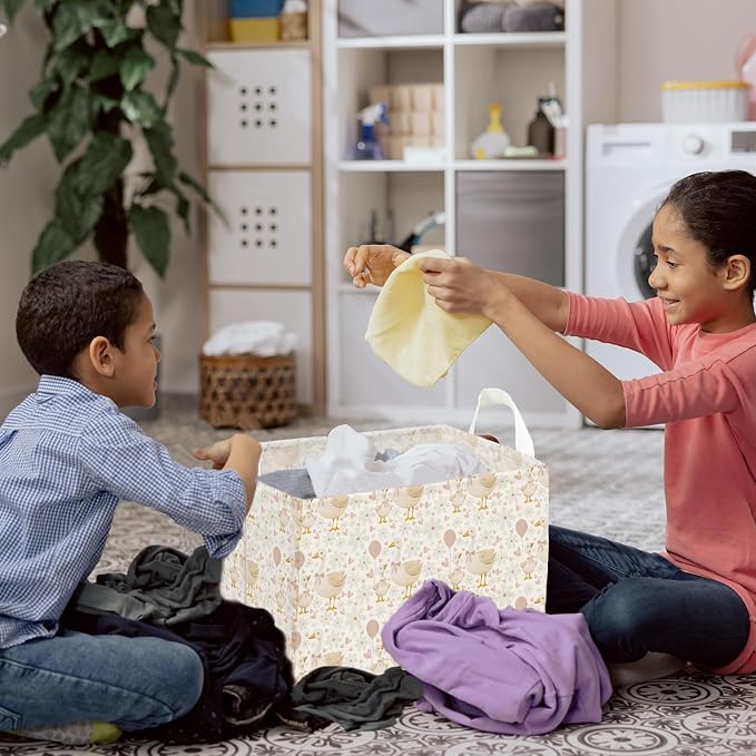 A New Silly Goose Storage Basket, Cute Waterproof Canvas Toy Storage Box - Image 5