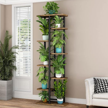LINZINAR Plant Stand 8 Tier 9 Potted Multiple Flower Pot Holder Shelf Indoor - Image 2