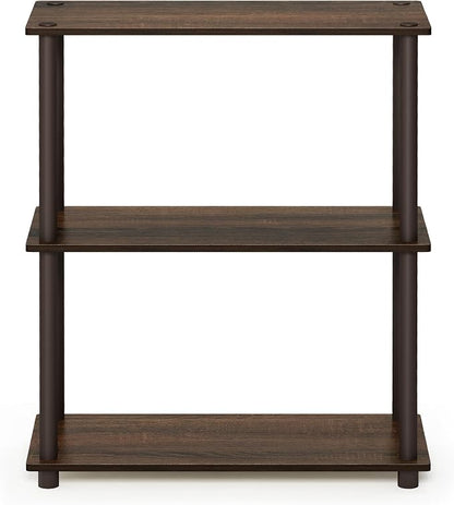Furinno TURN-N-TUBE Storage Shelves, 3-Tier Book Shelf, Corner Shelf, Toolless - Image 4
