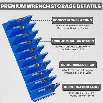 40PCS Magnetic Wrench Organizer Holder - Image 7