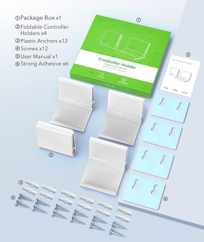 4 Pack Foldable Controller Wall Mount Holder - Image 7