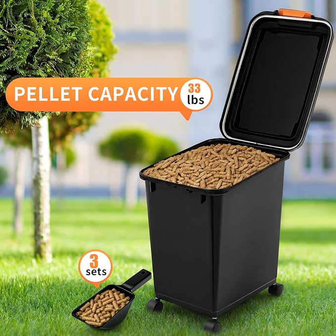 Maxdot 3 Sets 33lb Dry Pellet Storage Bin Kit - Image 3