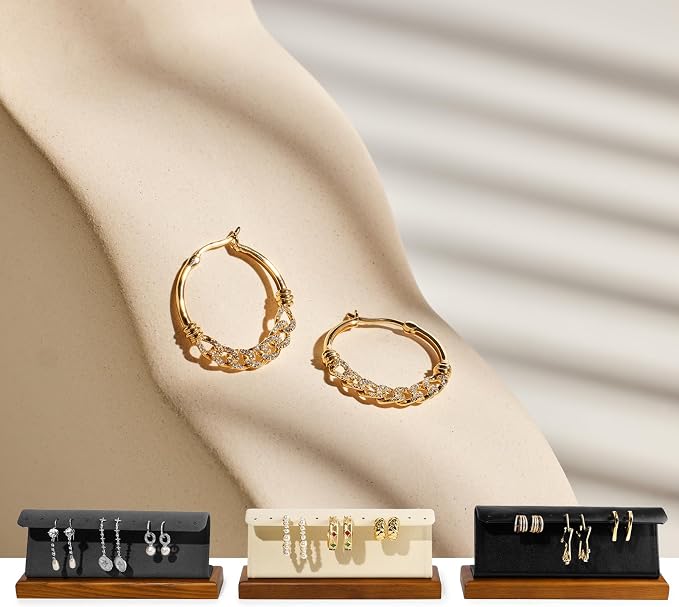 Solid Wood Jewelry Earrings Display Stand Small Jewelry Display - Image 4