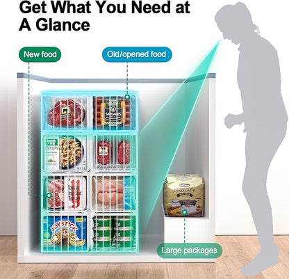 Freezer Organizer Bins, 4 Pack Stackable Deep Chest Freezer Organizer Bins - Image 5