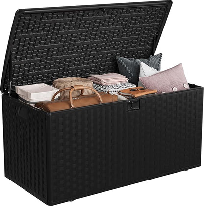 IDEALHOUSE 100 Gallon Resin Deck Box, Waterproof Outdoor Storage Box by IDEALHOUSE