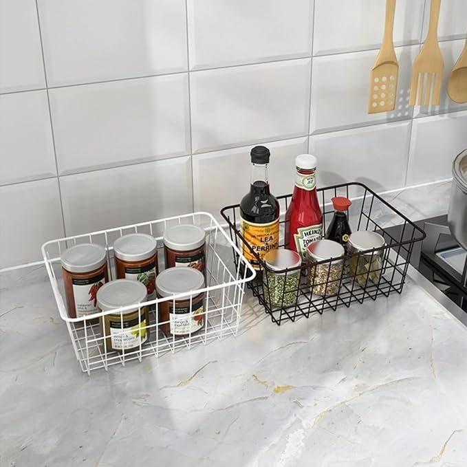 Redrubbit Wire Storage Baskets, Large Farmhouse Metal Freezer Basket Storage - Image 6
