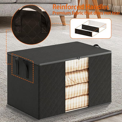 6 Pack Clothes Storage Bags - 90L Blanket Organizers and Storage - Image 4