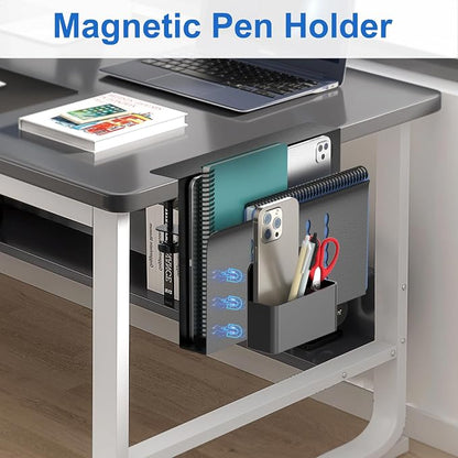 HAMOPY Desk Side Storage, Single-Layer Steel Hanging Desk Organizer - Image 7
